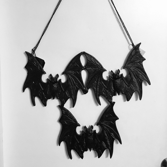 3 Halloween Black Metal Vampire Bats Wall Decor - Picture 10 of 10